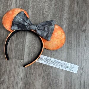 Disney Minnie Ears Orange and Gray Headband